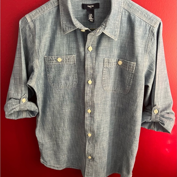 Gap Kids Boys Chambray Shirt - Picture 2 of 4